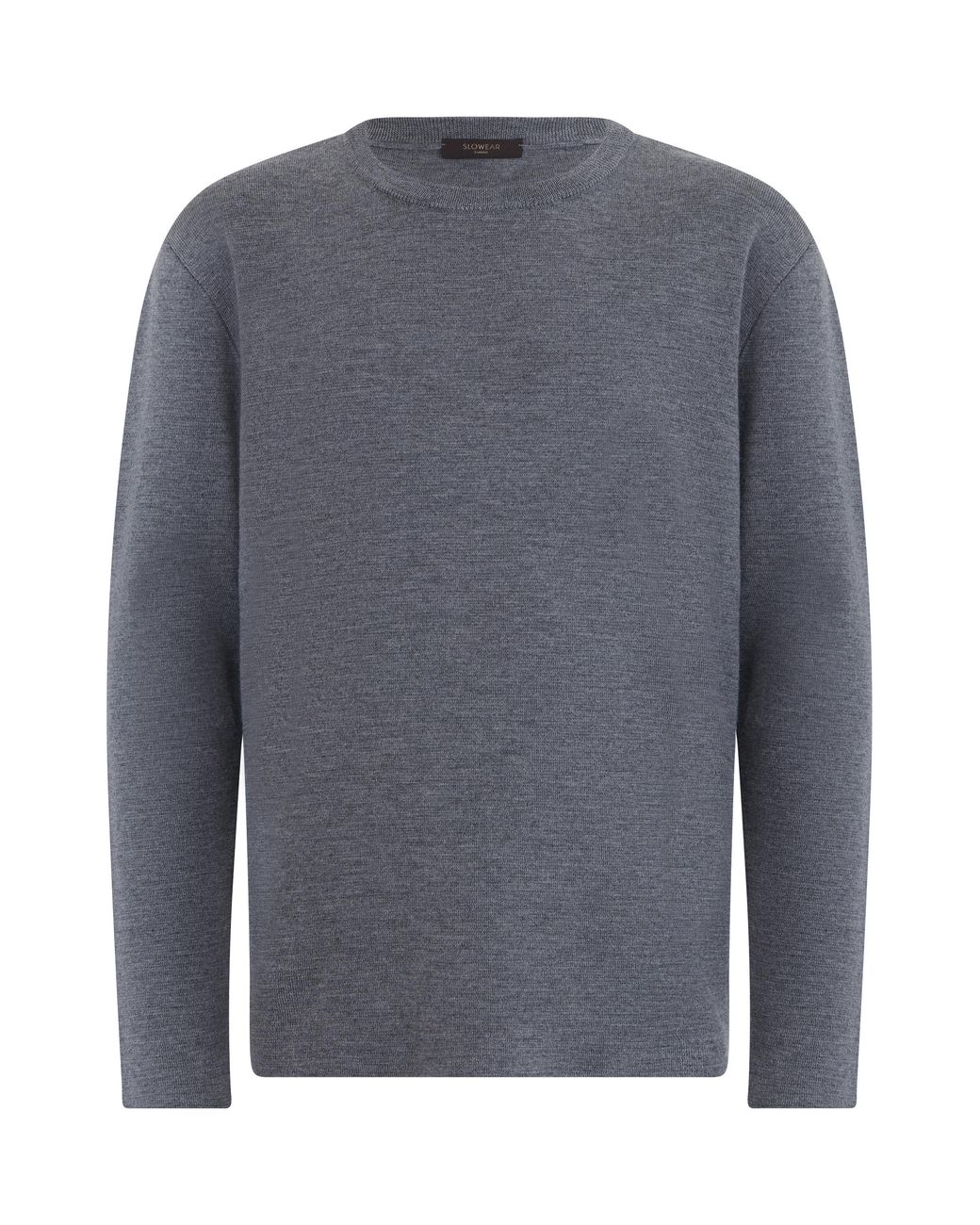 Slowear Gray Crewneck Sweater Virgin Wool Sweatshirts for men