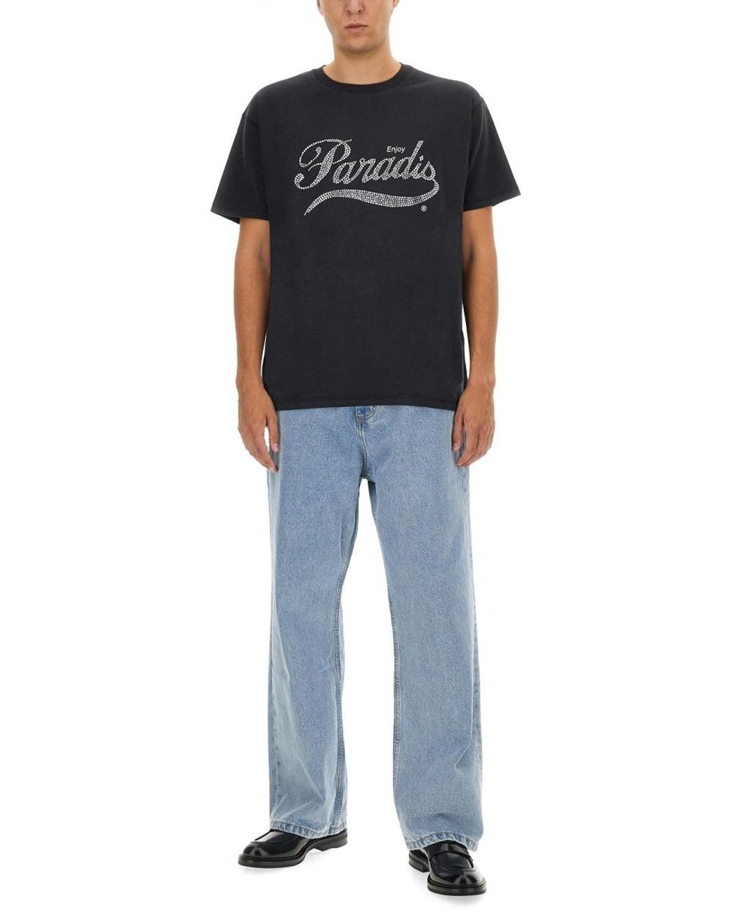 3.PARADIS Black Coca Cola T-Shirt Cotton T-Shirts for men