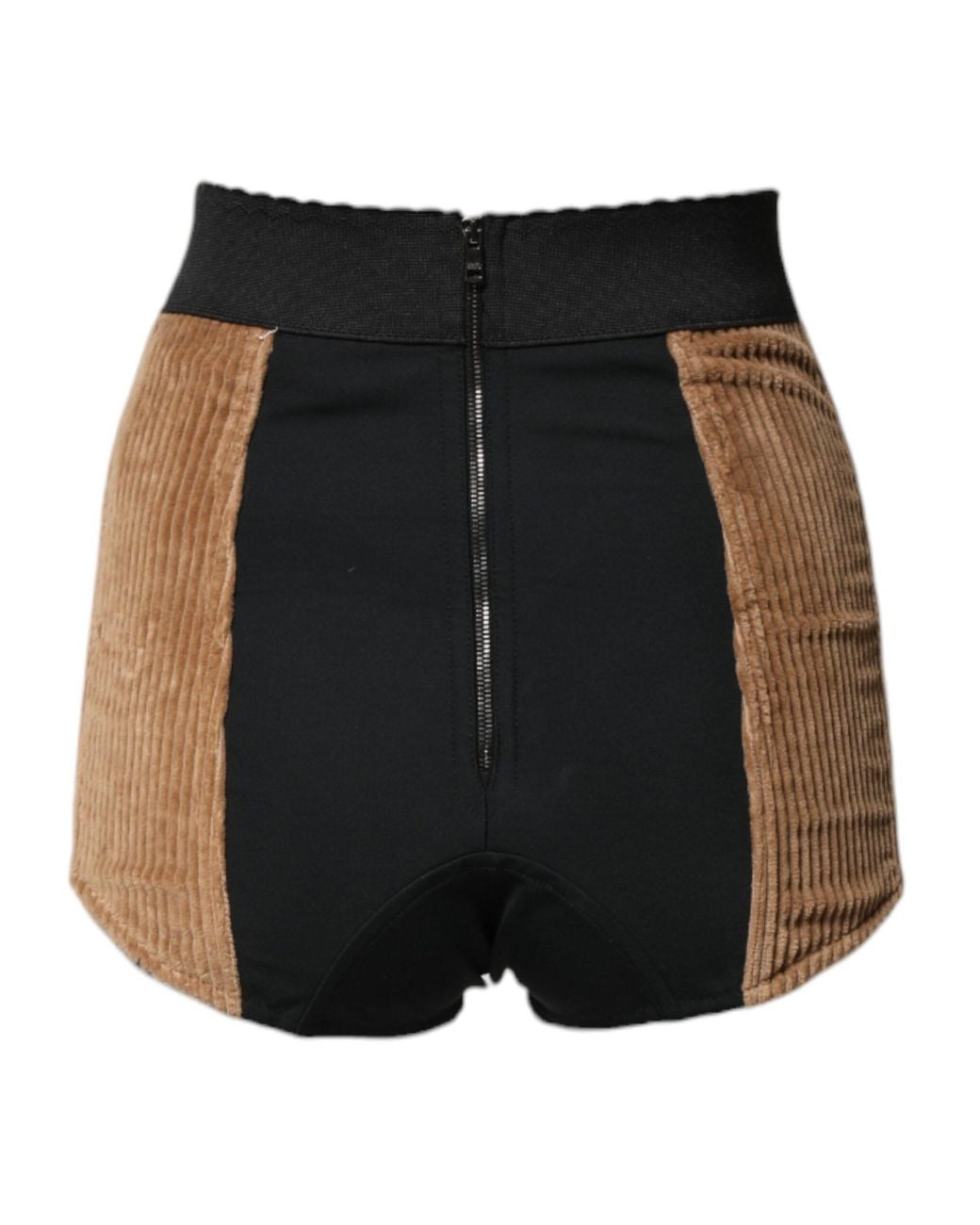 Dolce & Gabbana Brown Cotton High Waisted Hot Pants Shorts Cotton+Elastane+Polyamide