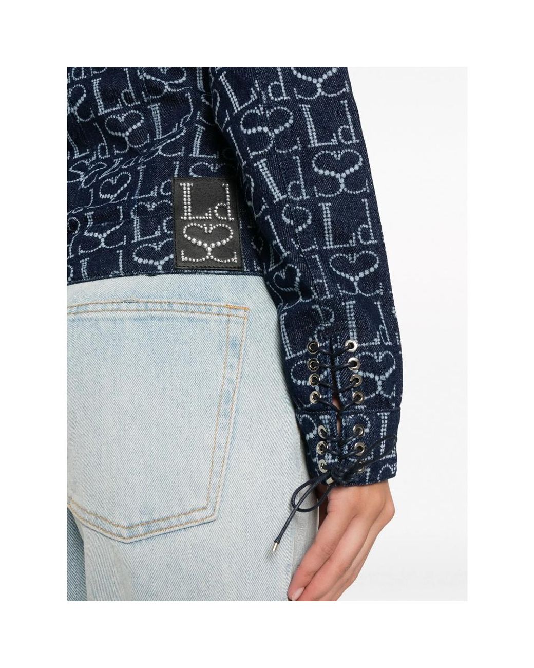 Ludovic de Saint Sernin Blue Biker Jacket
