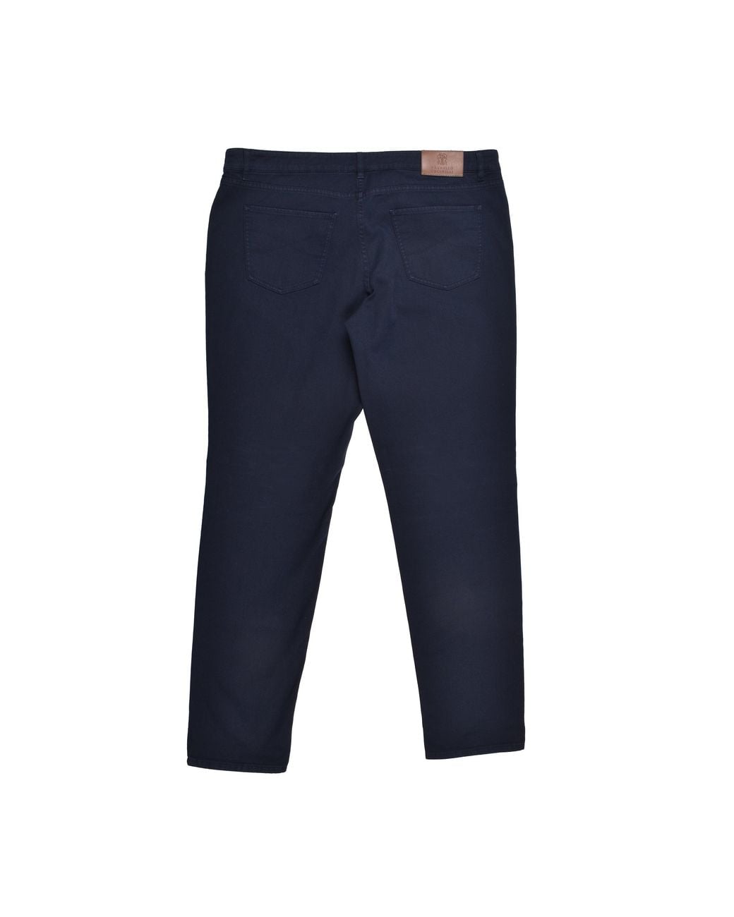Brunello Cucinelli Blue Dark Cotton Trousers for men