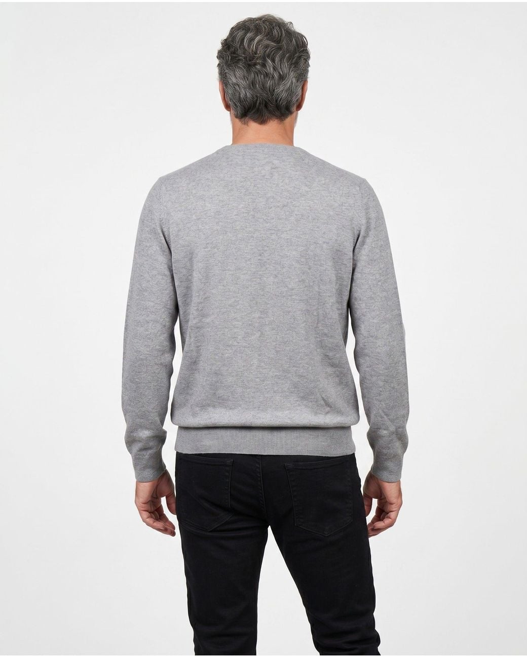 Brunello Cucinelli Gray Cashmere Vneck Sweater for men