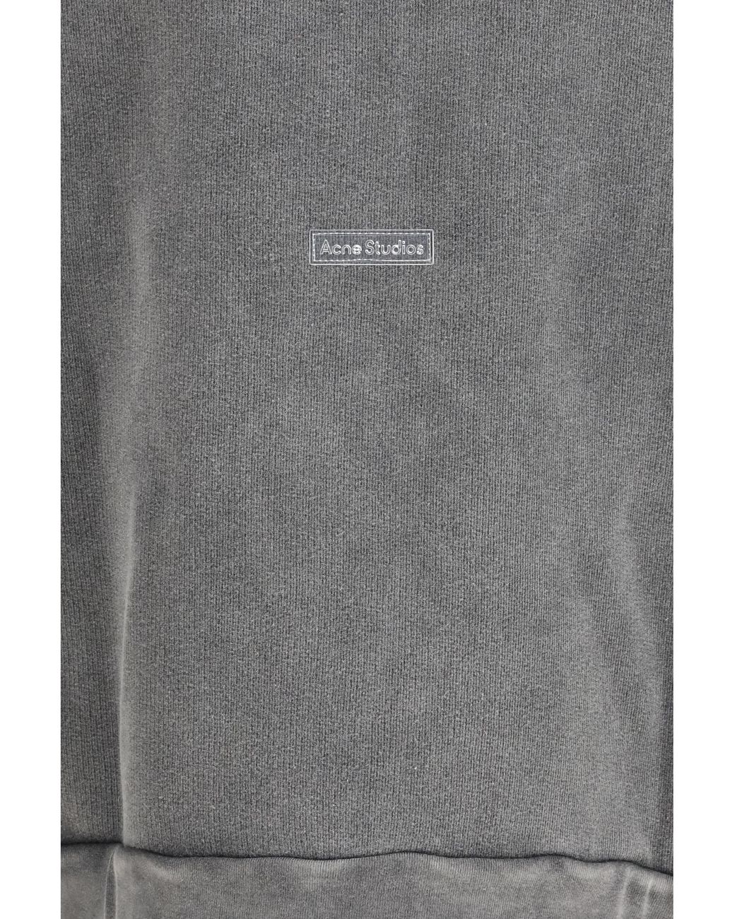 Acne Gray Sweatshirt Patch And Logo Cotton Sweatshirts for men
