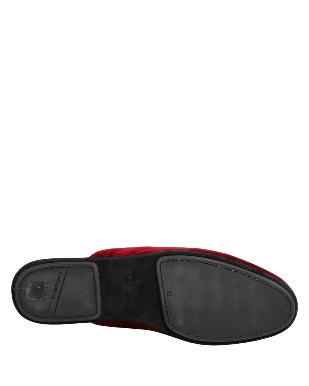 Dolce & Gabbana Black Suede Slides Flat Slipper Shoes Capra (Suede) for men