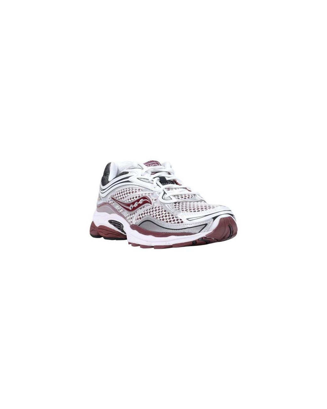 Saucony White Bordeaux Synthetic Athletic Sneakers for men