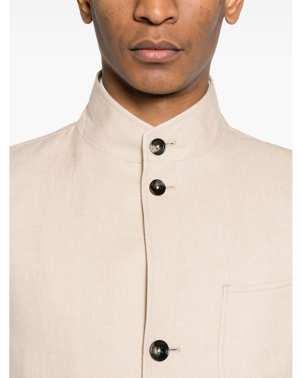 Zegna Natural Linen-Blend Shirt Jacket