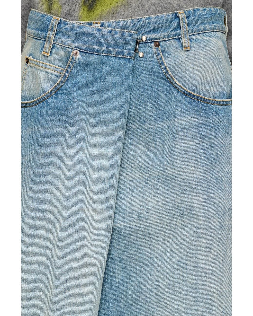 Maison Margiela Blue Maison Margiela Wrap Denim Skirt