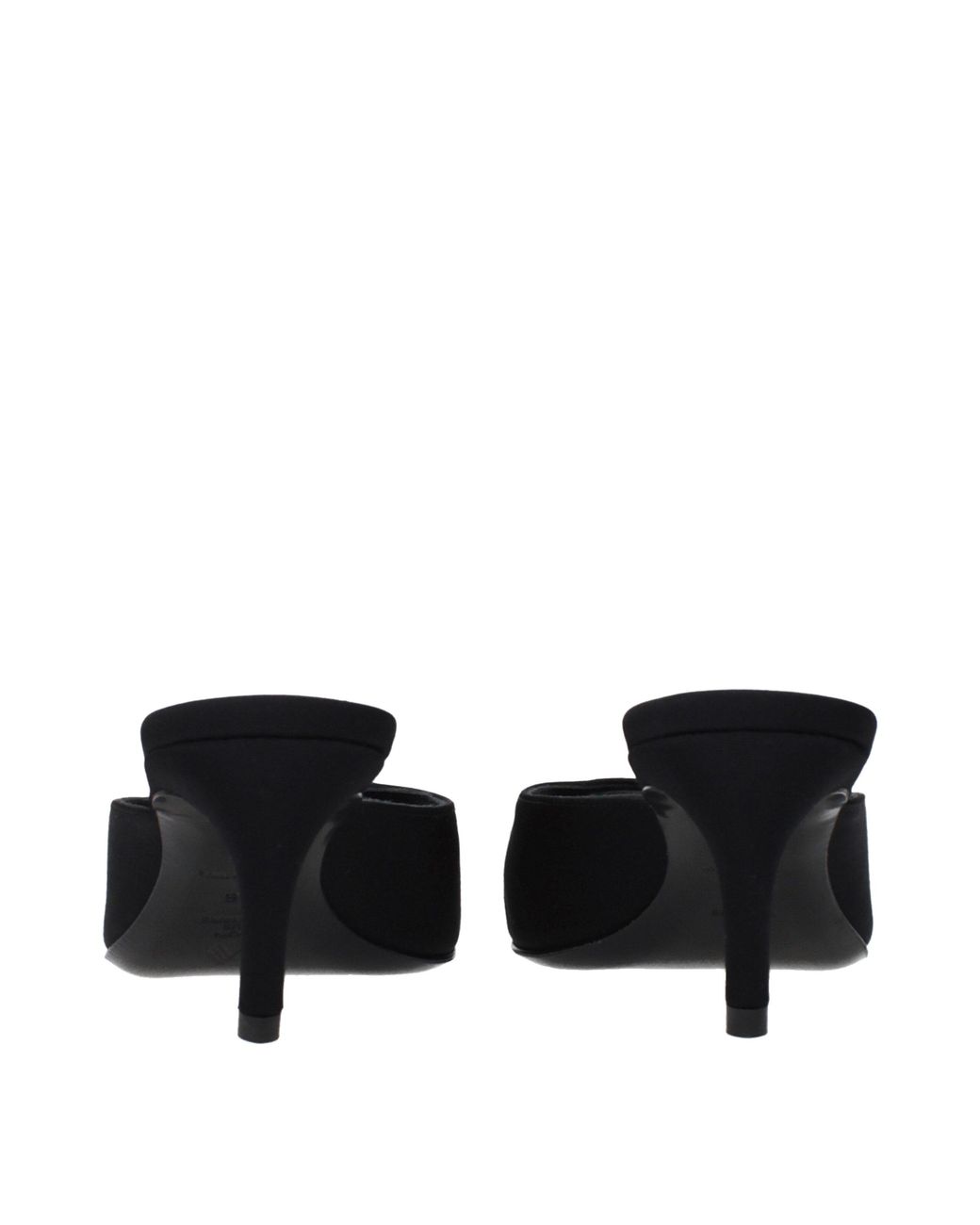 The Attico Black Fabric Flat Sandals