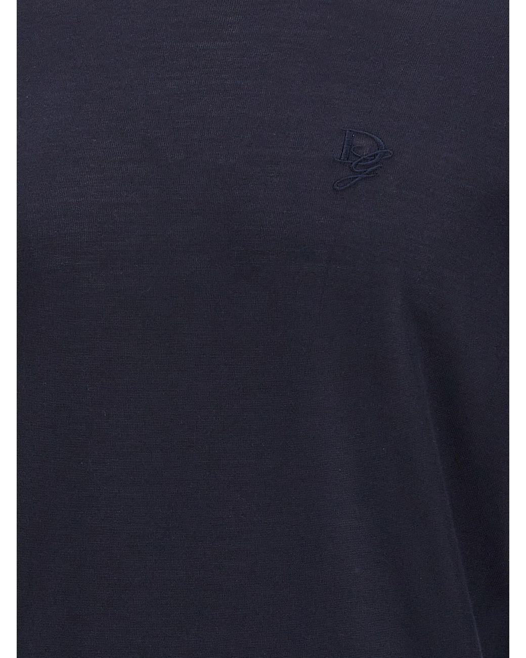 Dolce & Gabbana Blue Logo Embroidery Sweater for men