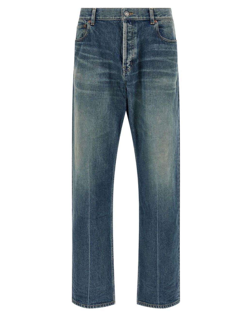 Saint Laurent Blue Saint Laurent Tapered Cotton Denim Jeans for men