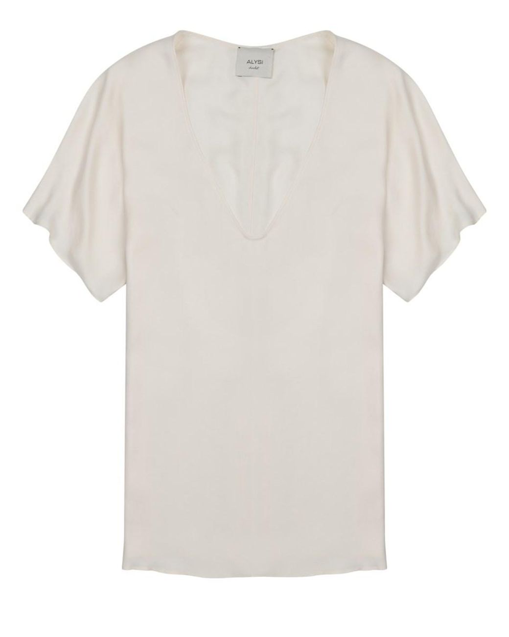 Alysi White Alysi Silk Twill Blouse