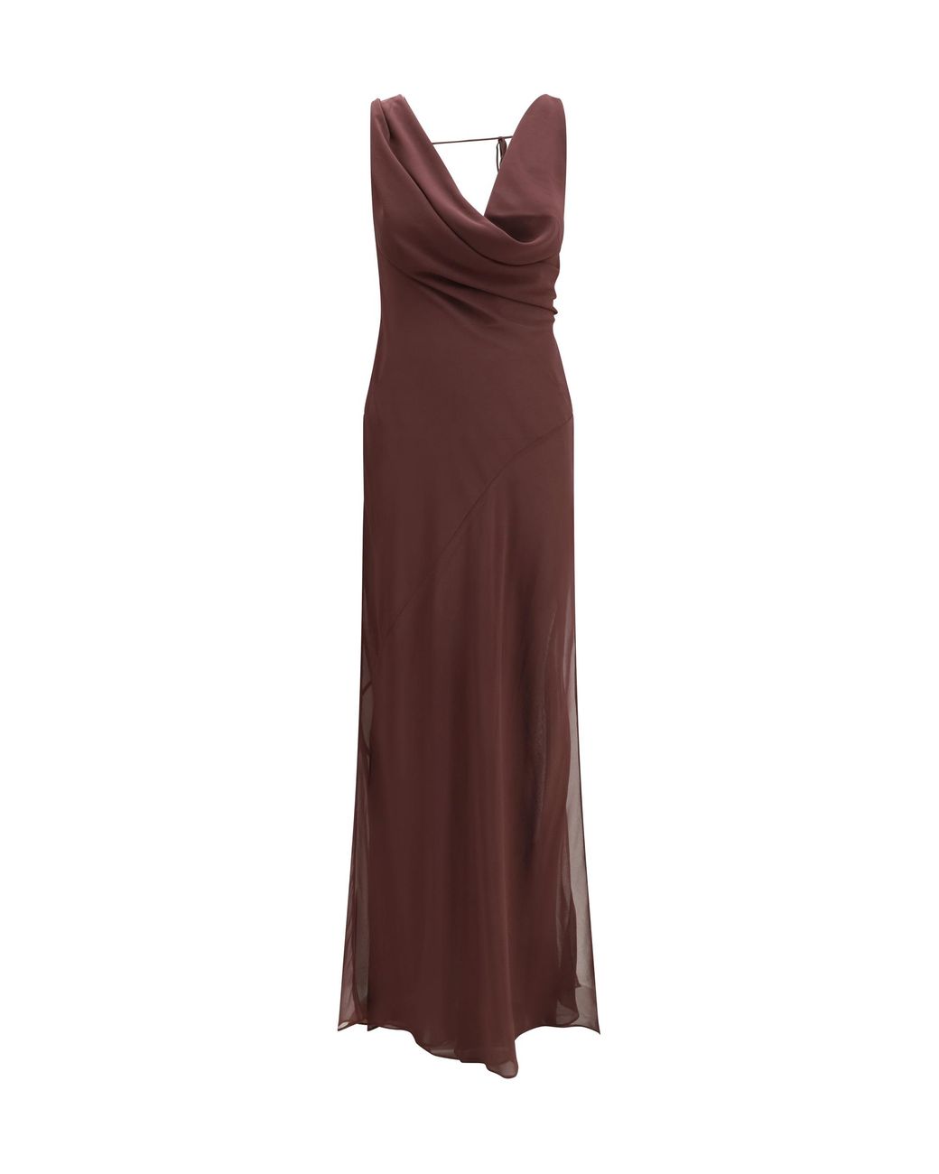 ANDAMANE Purple Long Dress Minerva Silk