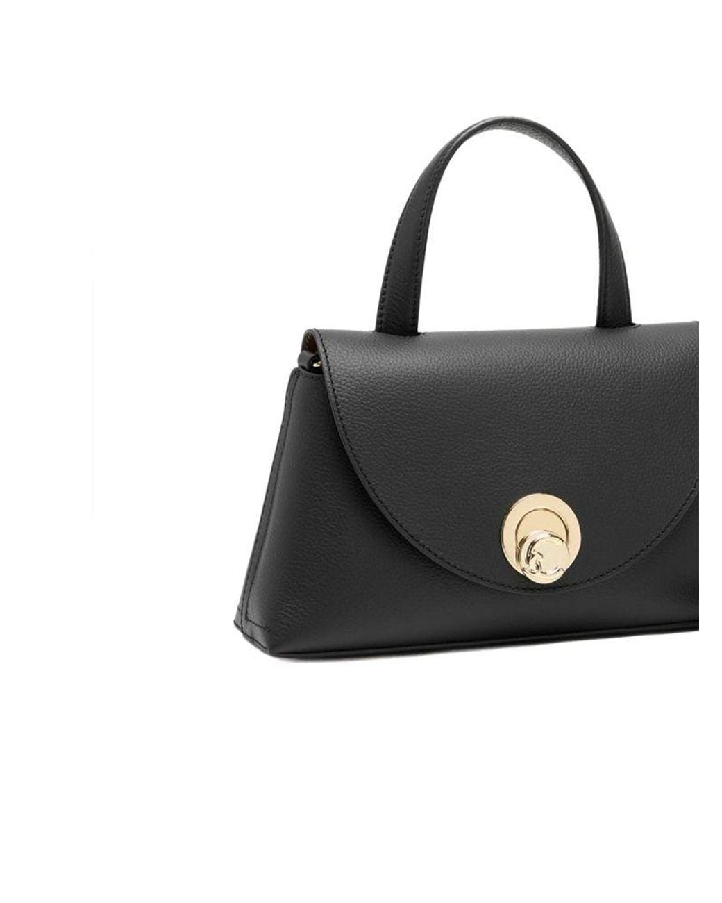 Coccinelle Black Coccinelle Textured Bovine Leather Top Handle Bag