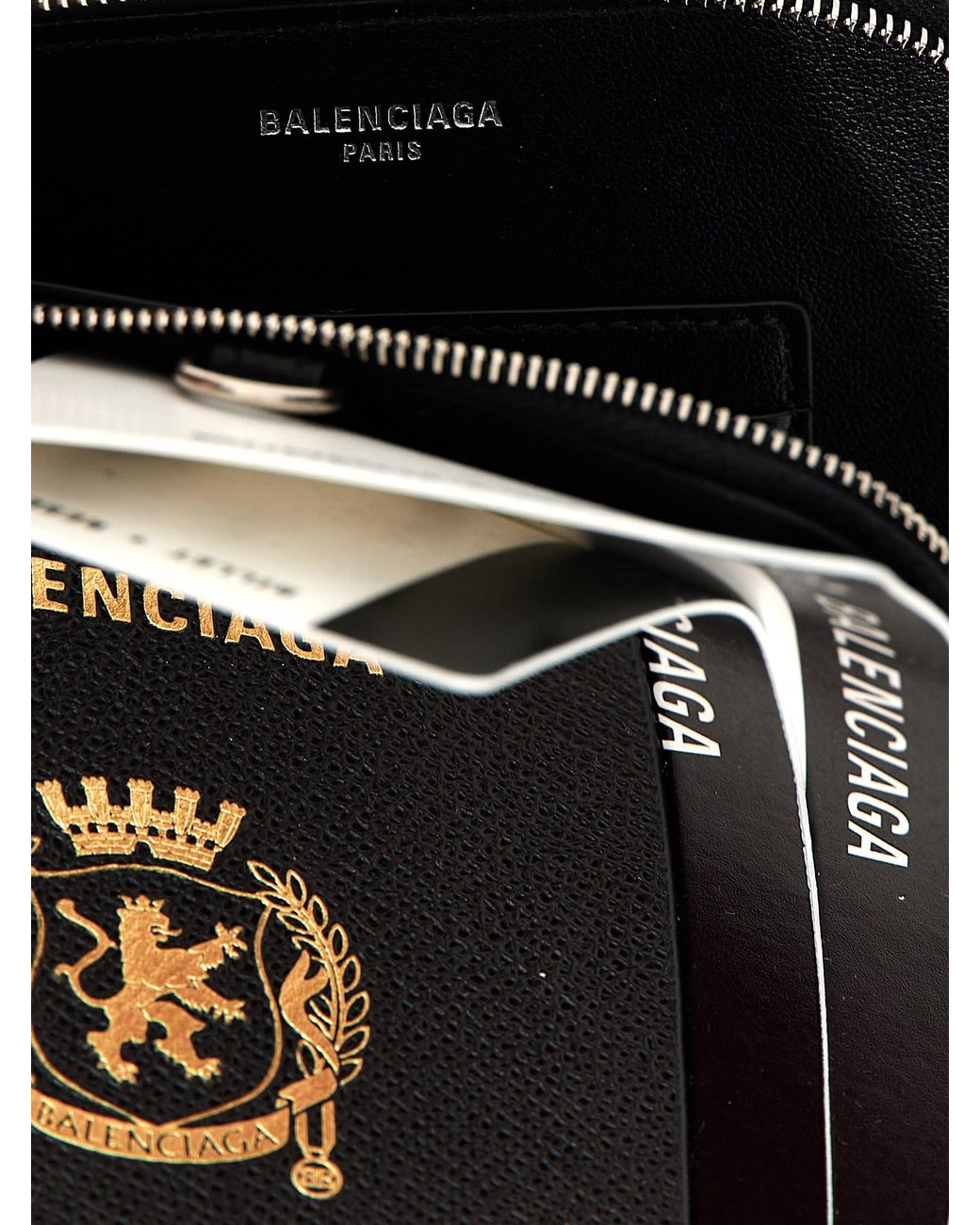 Balenciaga White 'Passport Phone Holder' Card Holder