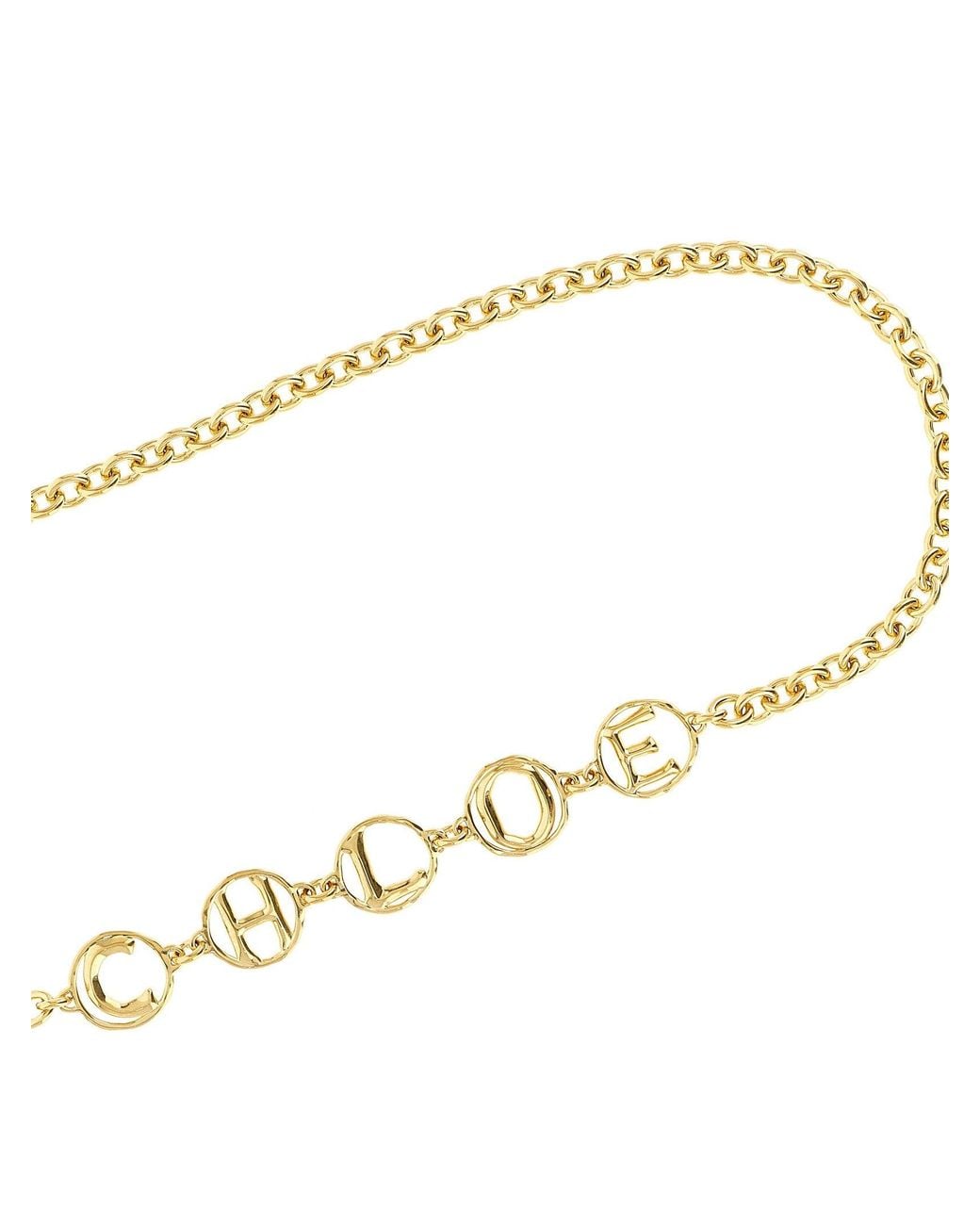 Chloé Metallic Script Belt