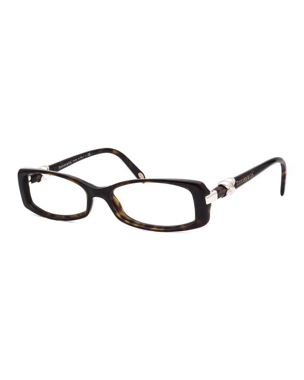 Tiffany & Co Brown Eyeglasses Rectangle Full Rim, Dark Frame And Clear Demo Lenses Lens Tf20168015 Sunglasses