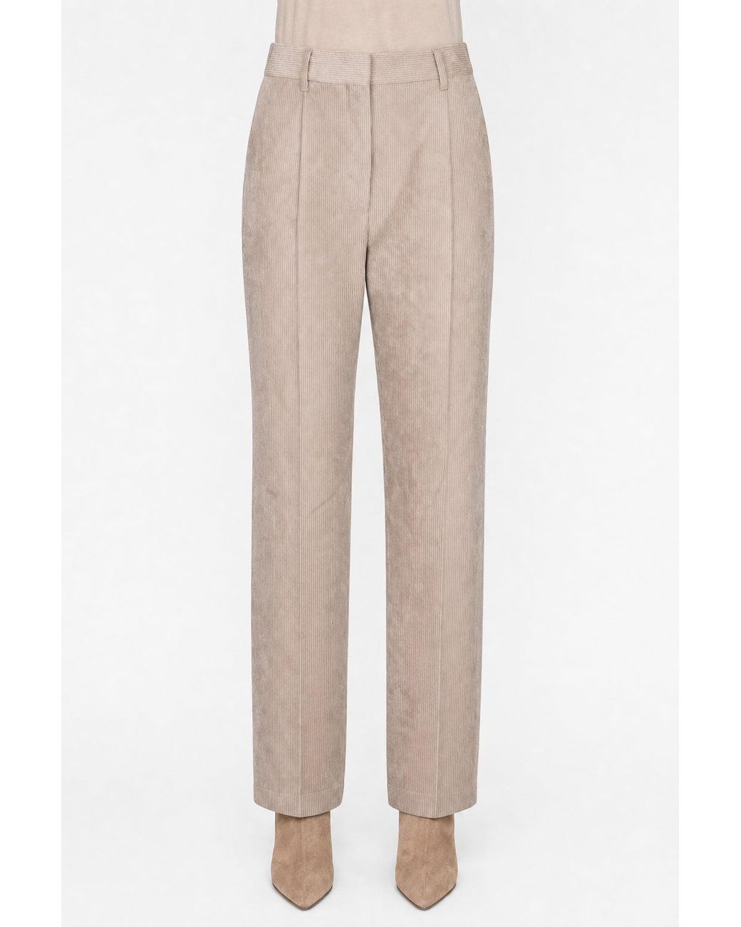 Brunello Cucinelli Natural Light Velvet Trousers