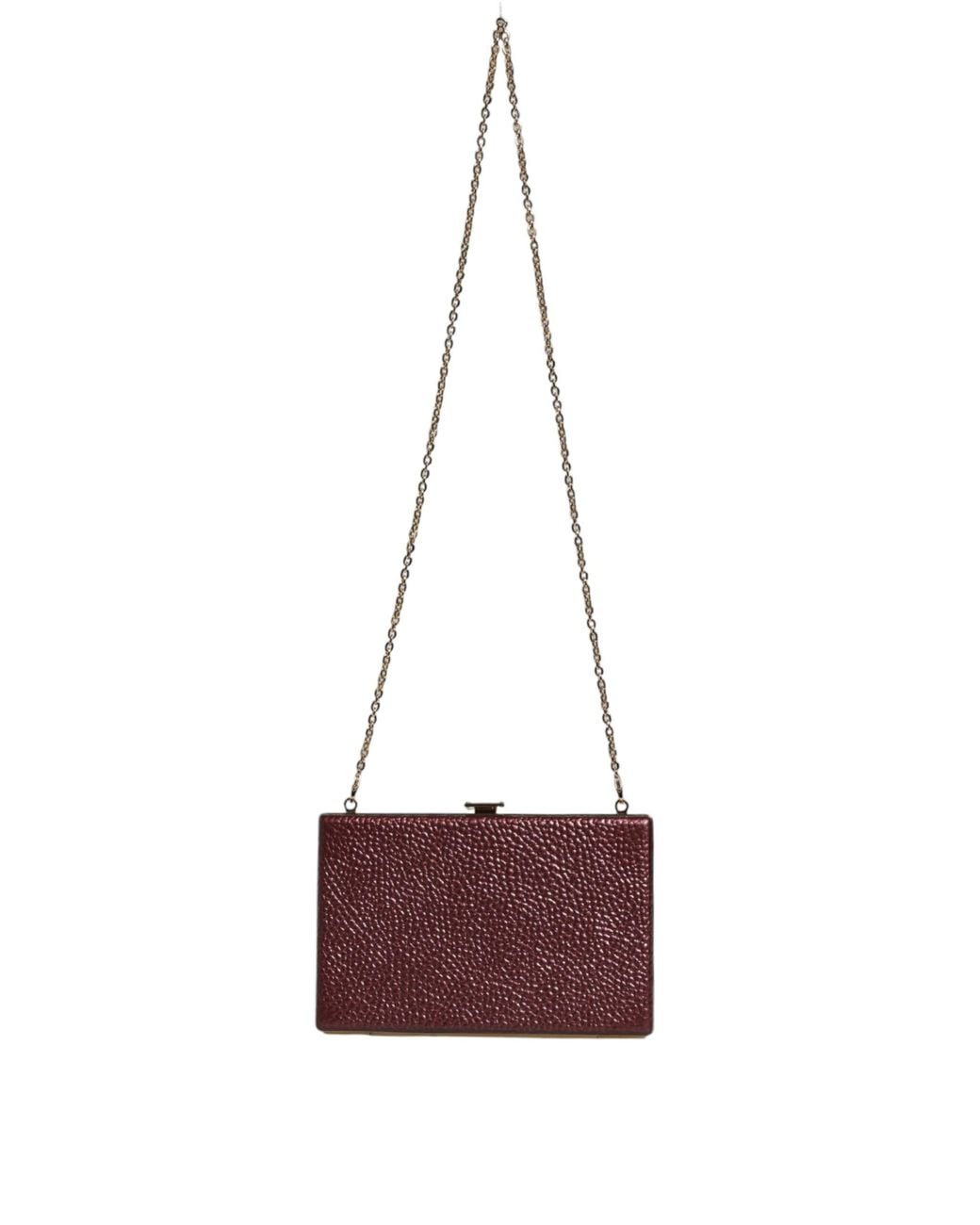 Dolce & Gabbana Purple Leather Clutch Evening Crossbody Bag