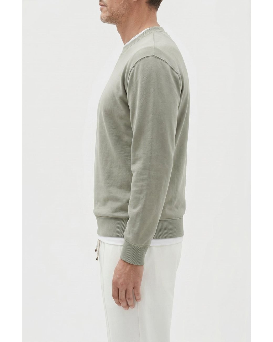Brunello Cucinelli Green Light Cotton Sweater for men