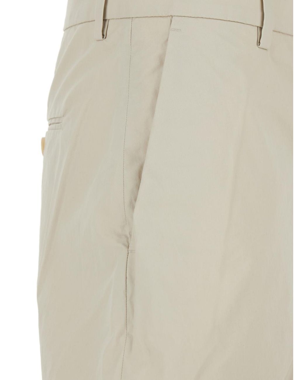 Acne Natural Pants Patty Coated Organic Cotton Trousers