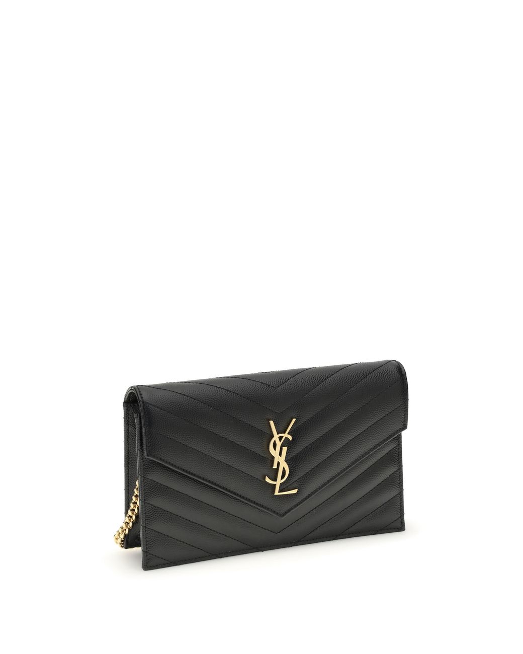 Saint Laurent Black Cassandre Mini Shoulder Bag