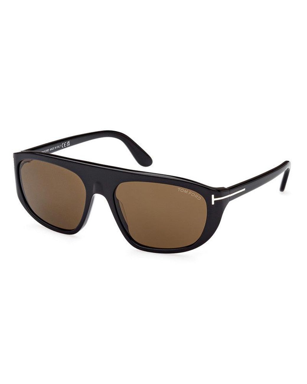 Tom Ford Purple Sunglasses Aviator Full Rim, Dark Havana Frame And Gradient Smoke Lens Ft100252B