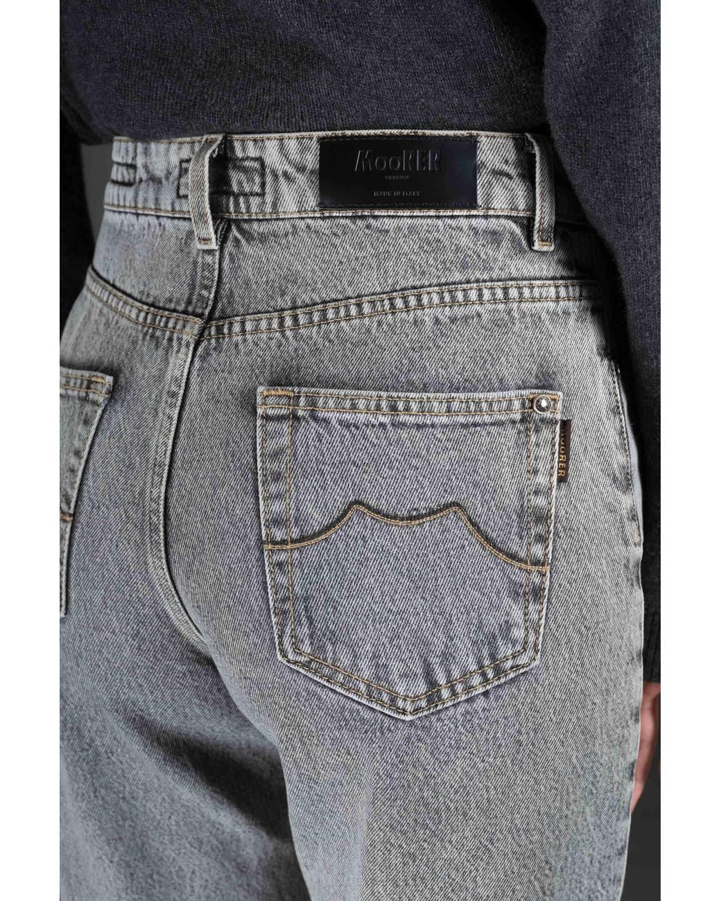 Moorer Black Light Straight Trousers