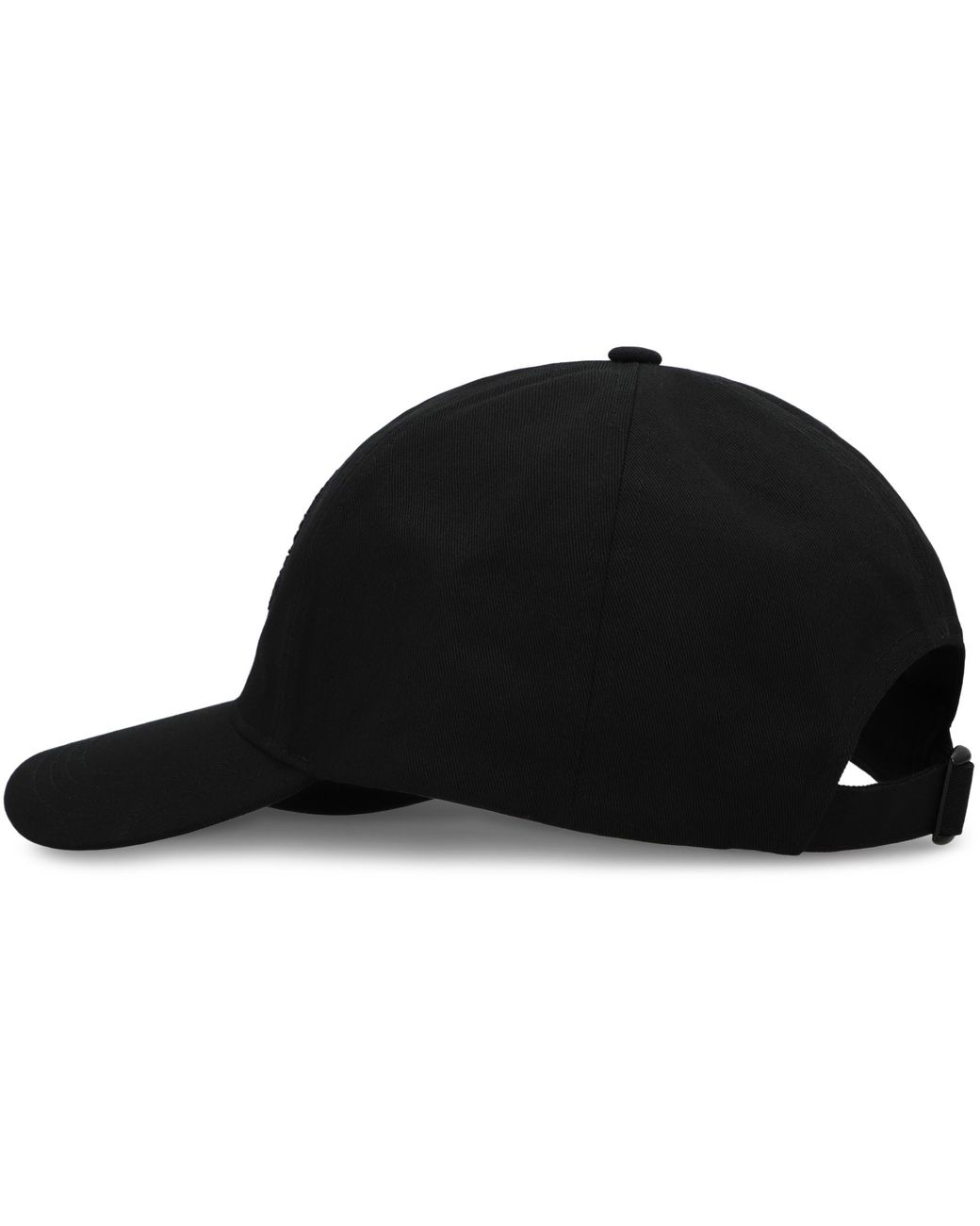 Moncler Black Baseball Cap With Logo Cotton Hat for men