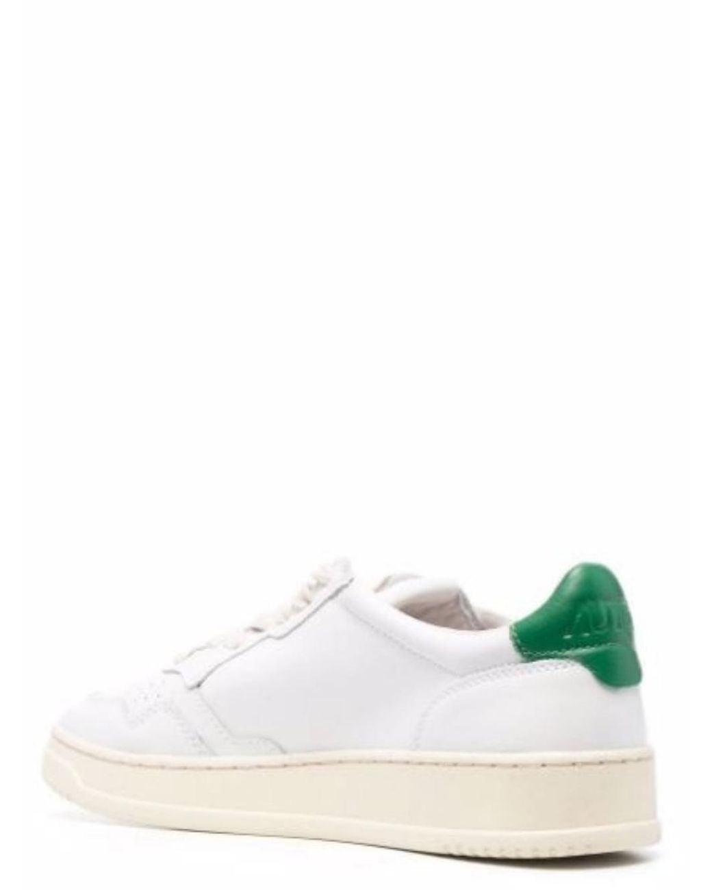 Autry White Flat Shoes Leather for men