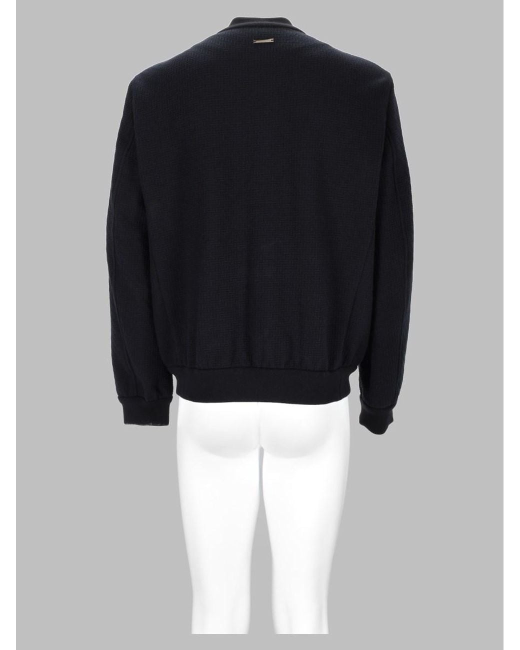 Paolo Pecora Black Cotton-Blend Zip Jacket Polyamide for men