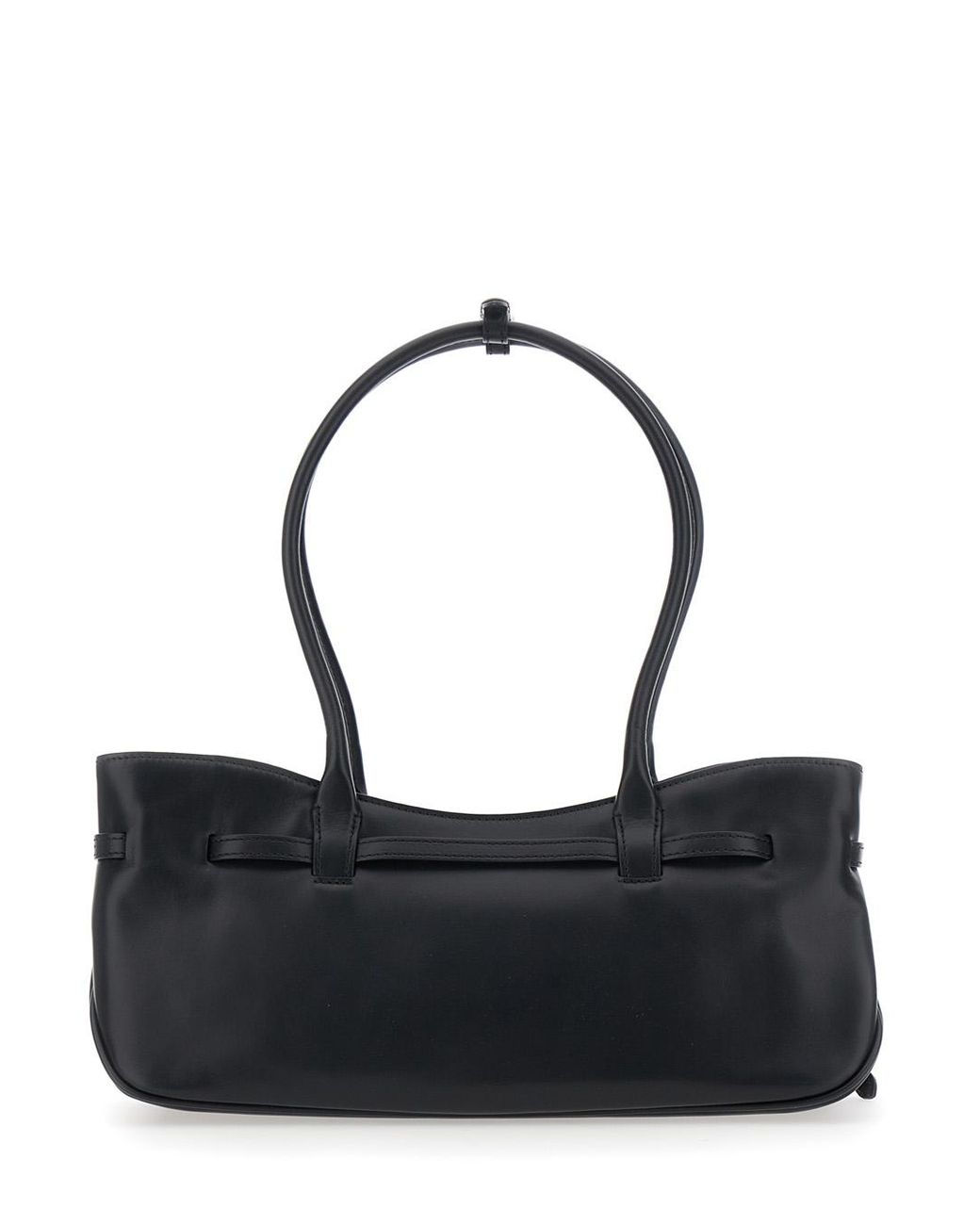 MARGE SHERWOOD Black Shoulder Bag Grandma Used Leather Cow