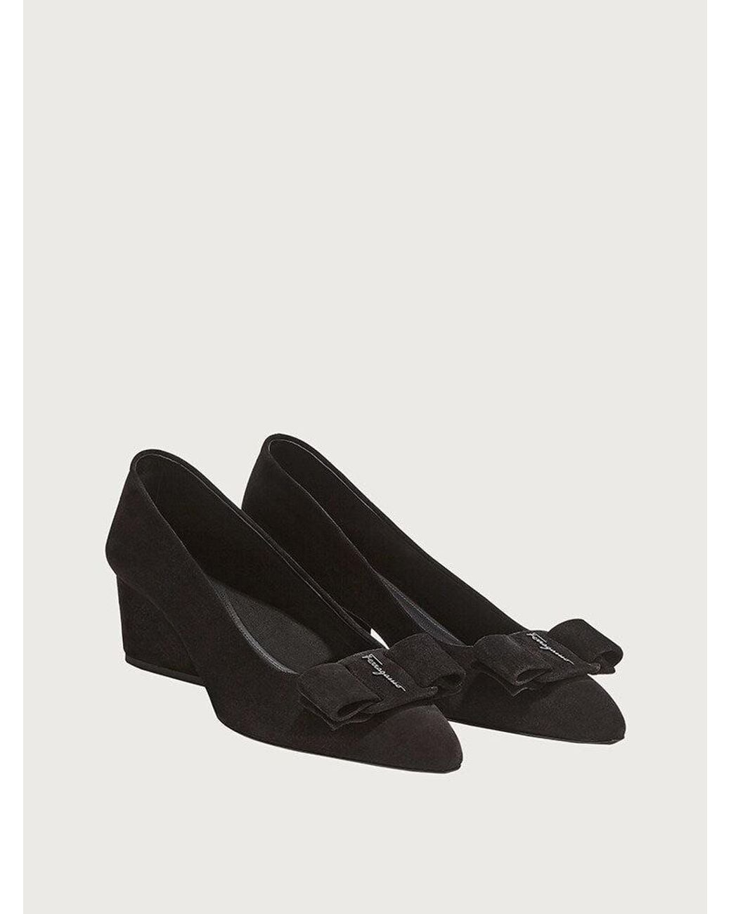 Ferragamo Black Ornament Pump