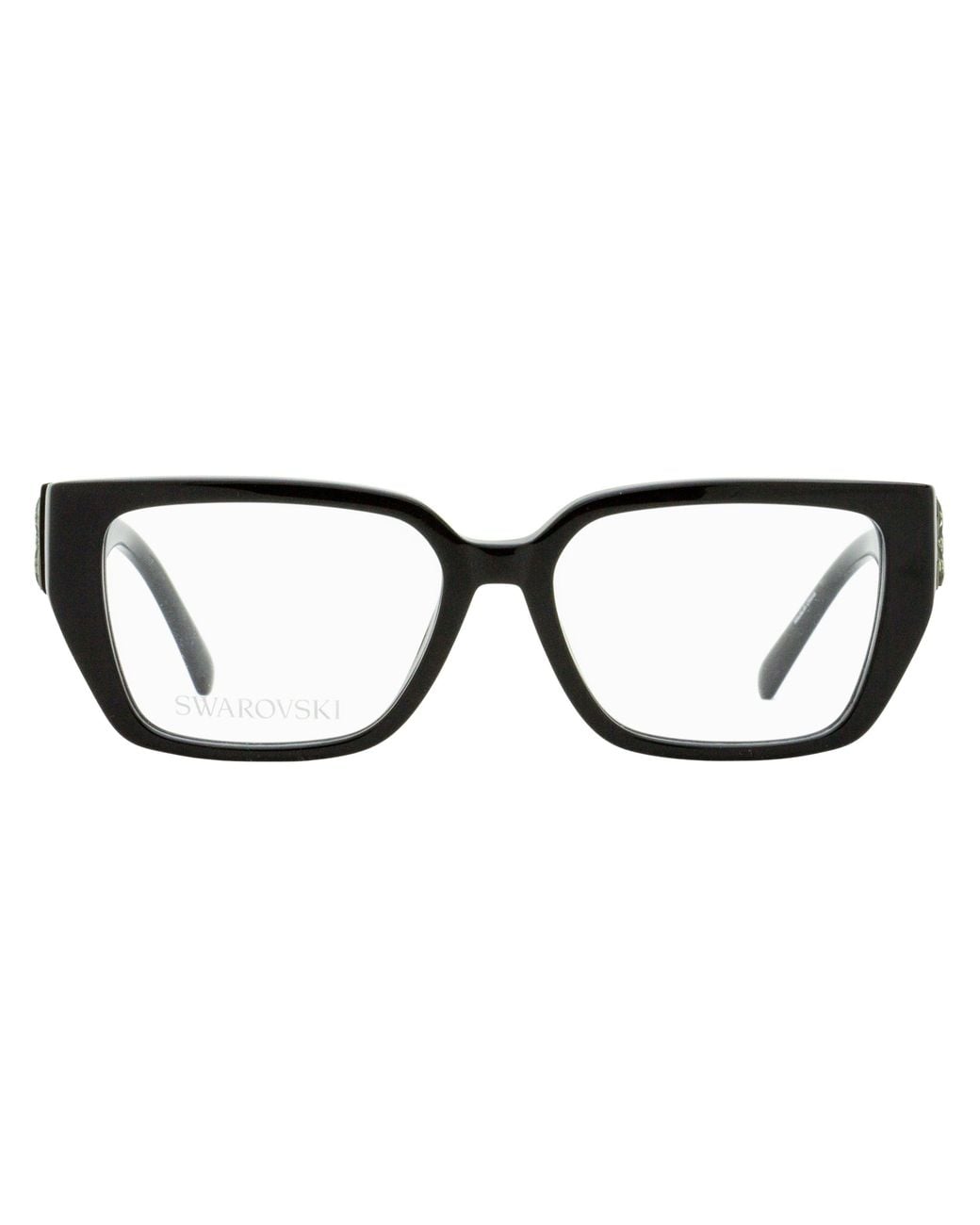Swarovski Black Lattice Crystal Eyeglasses Sk5446 001 54Mm Plastic (Acetate)
