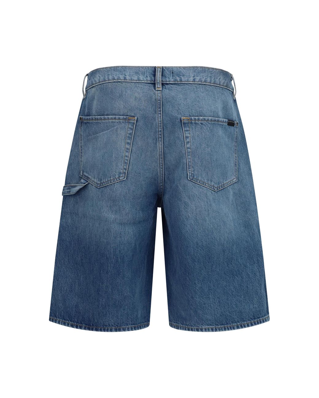 7 For All Mankind Blue Shorts Wide-Leg Cotton Bermuda for men