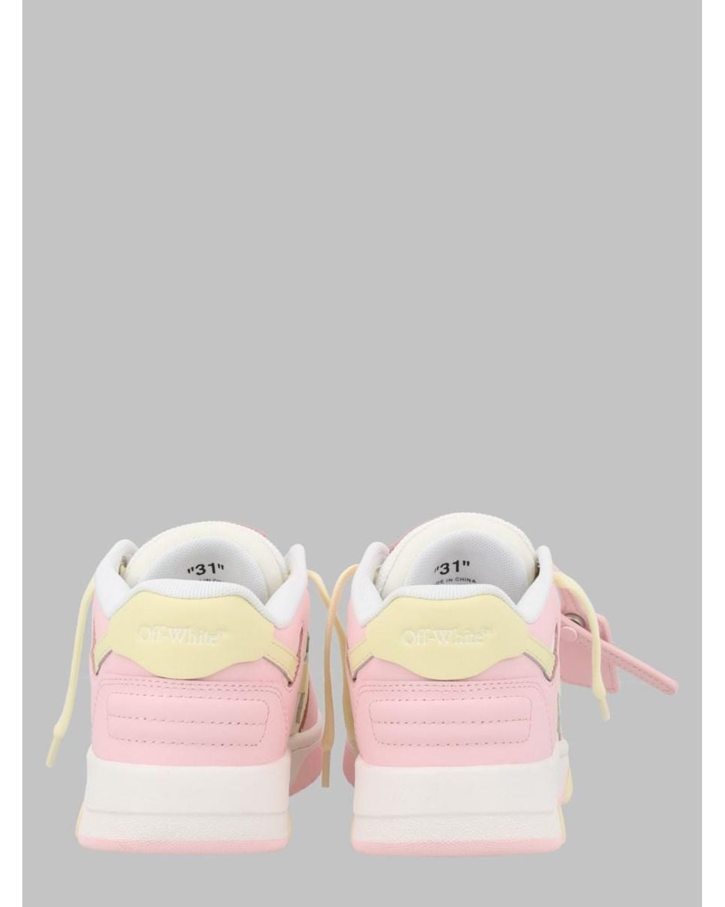 Off-White c/o Virgil Abloh Pink Leather Sneakers Out Of Office Calf