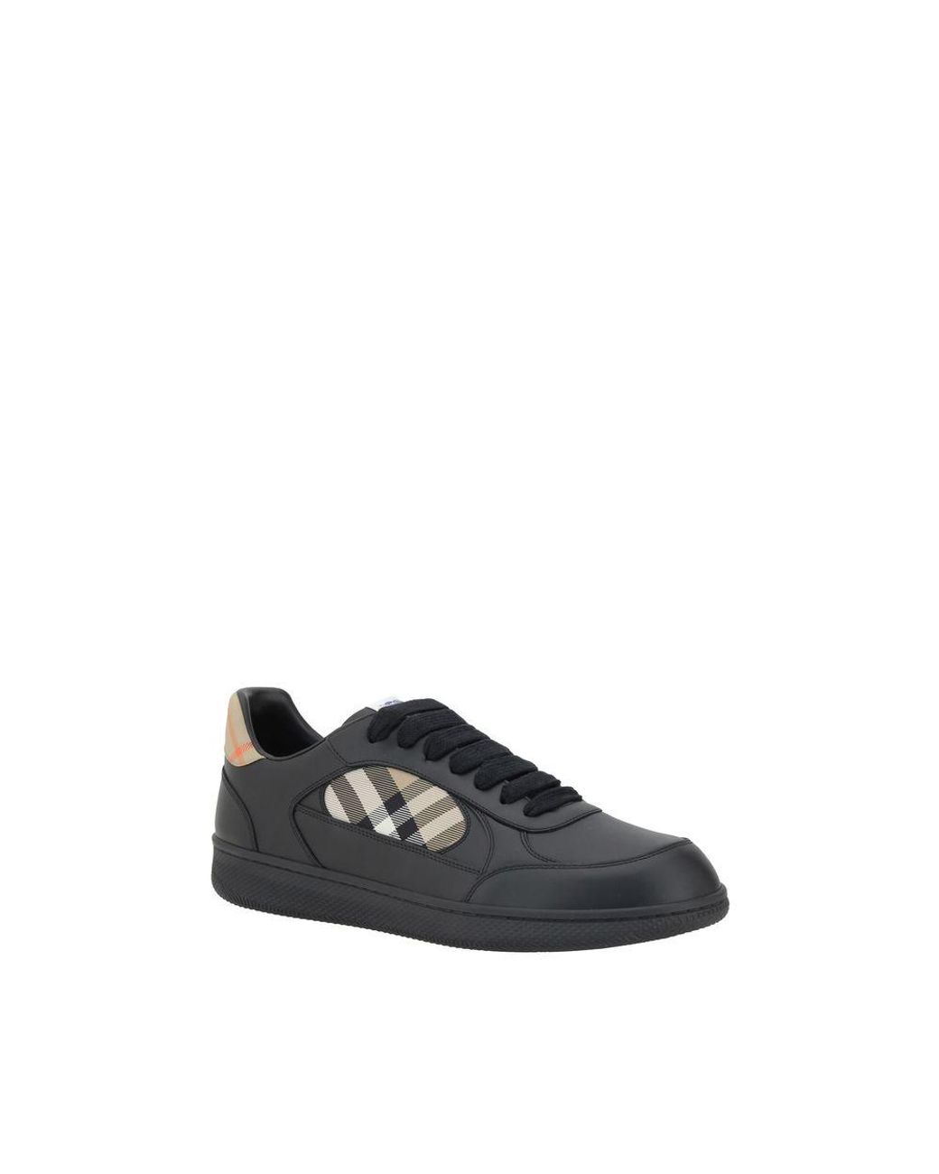 Burberry Blue Calf Leather Bos Taurus Low Top Sneakers for men