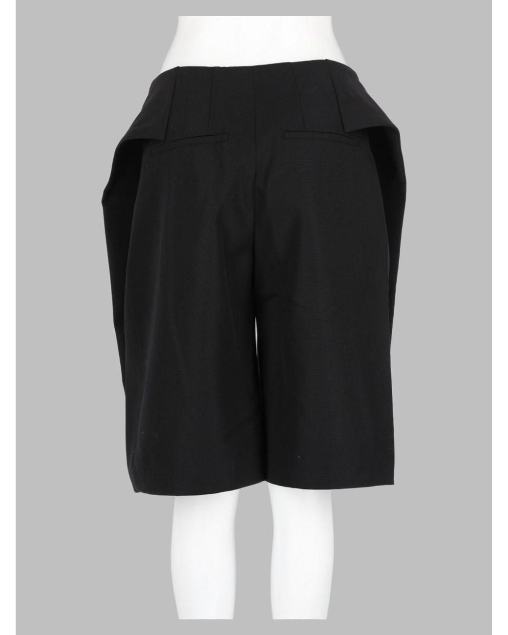 Jacquemus Black Shorts Cubisto Virgin Wool; Lining: Cotton