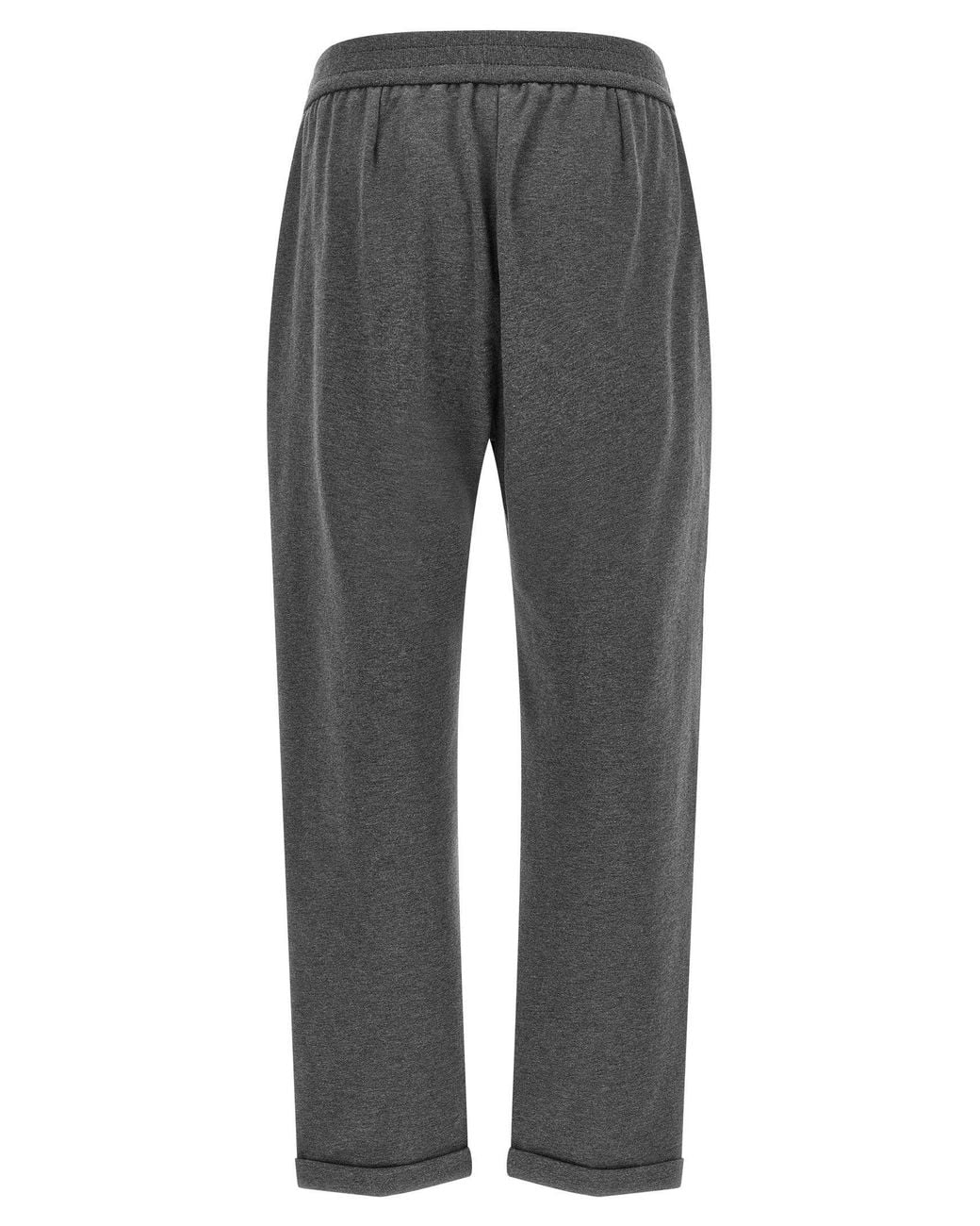 Brunello Cucinelli Gray Cotton-Blend Track Joggers