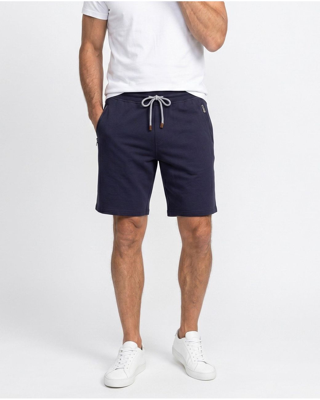 Brunello Cucinelli Blue Dark Tailored Shorts for men