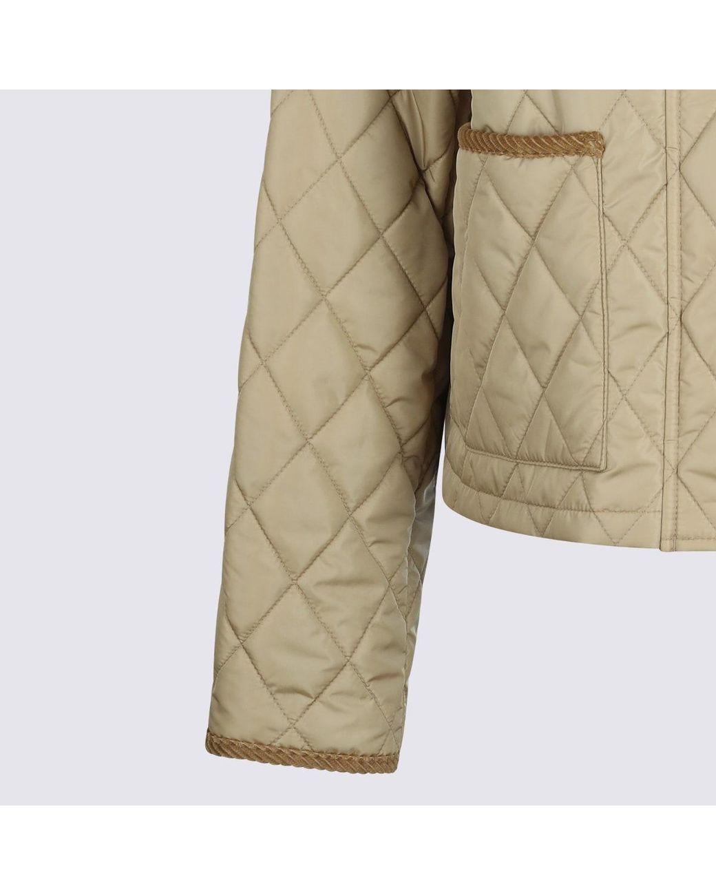 Burberry Natural Quilted Crop Jacket