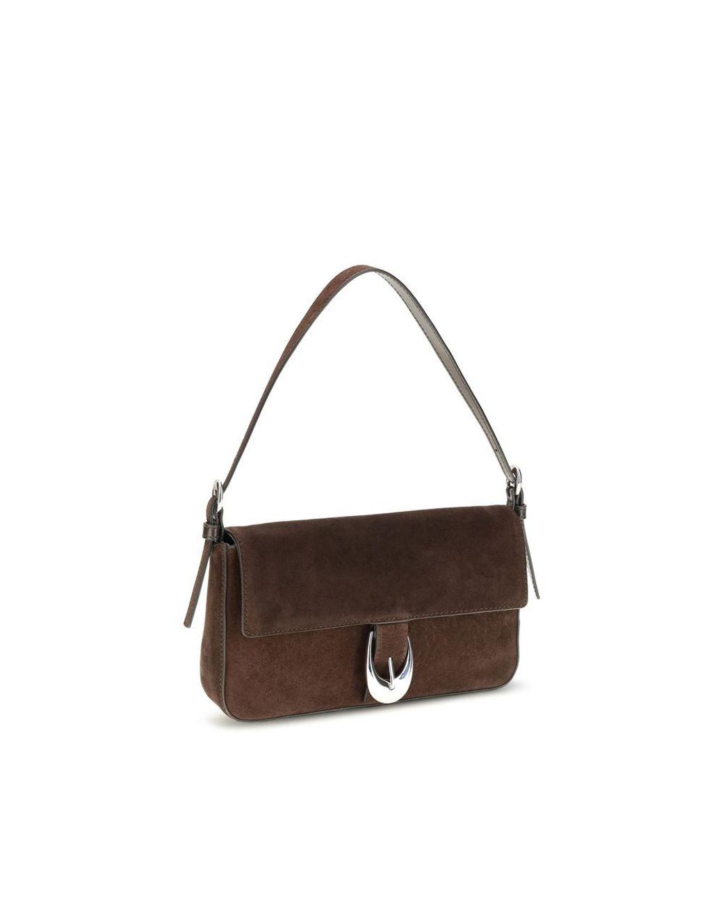 Staud Brown Calf Leather Bos Taurus Shoulder Bag