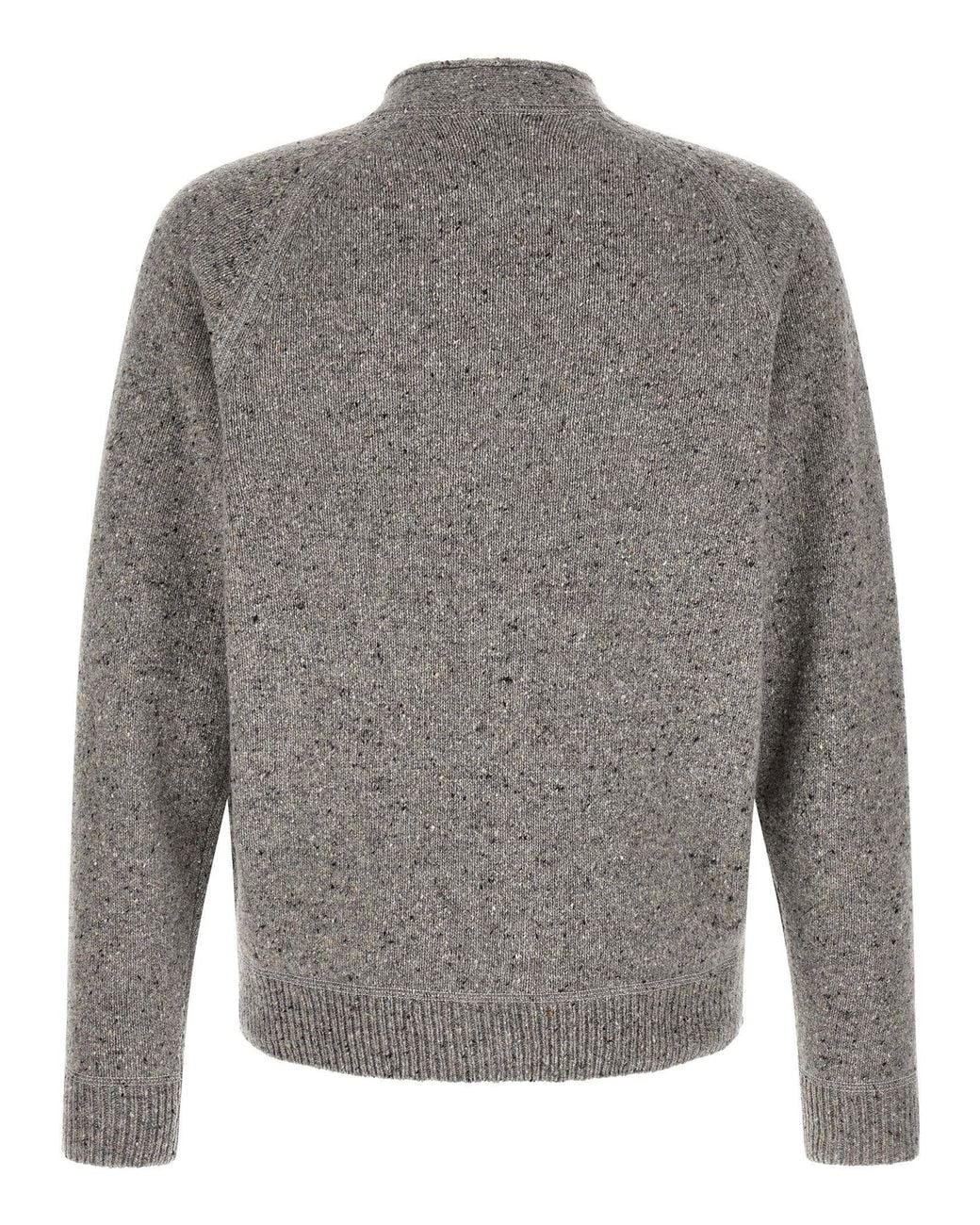 DSquared² Gray Wool-Blend Knit Cardigan for men
