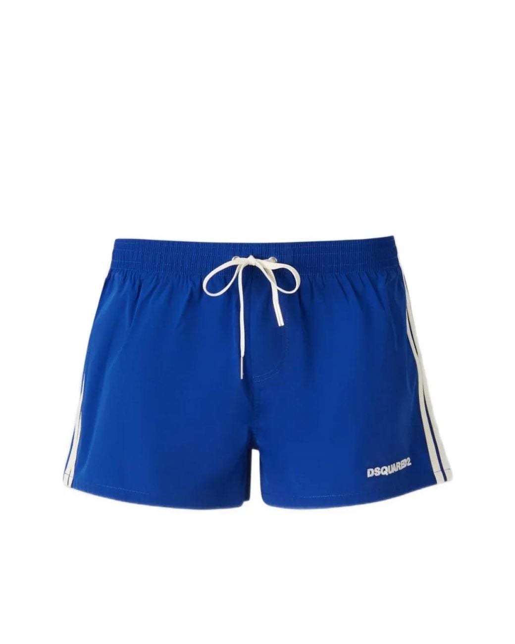 DSquared² Blue Logo Boxer Midi Swim Shorts Clothing Beachwear for men