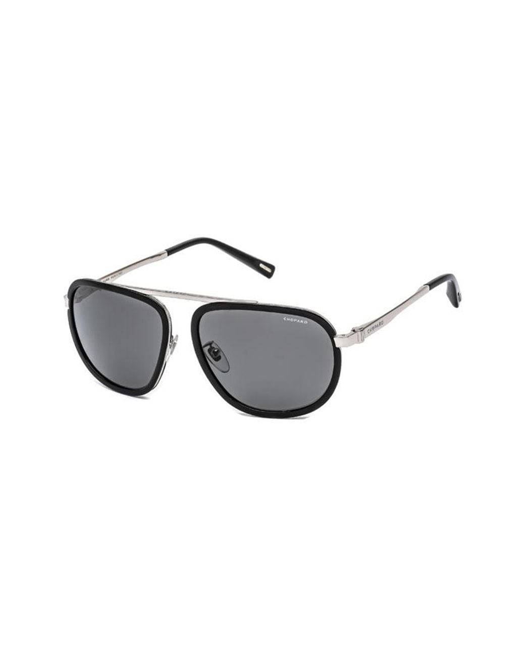 Chopard Chopard Schc31579W Metal & Acetate Aviator Sunglasses in Grey ...