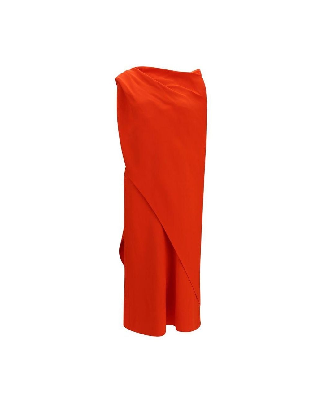 Balenciaga Red Silk Casual Dress