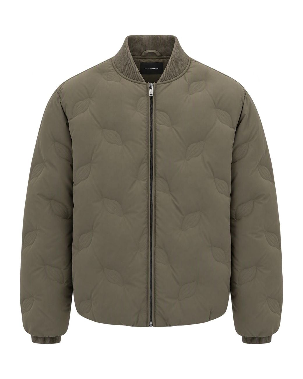 Daily Paper Green Wave-Quilted Bomber Jacket Polyester Padded & Down for men