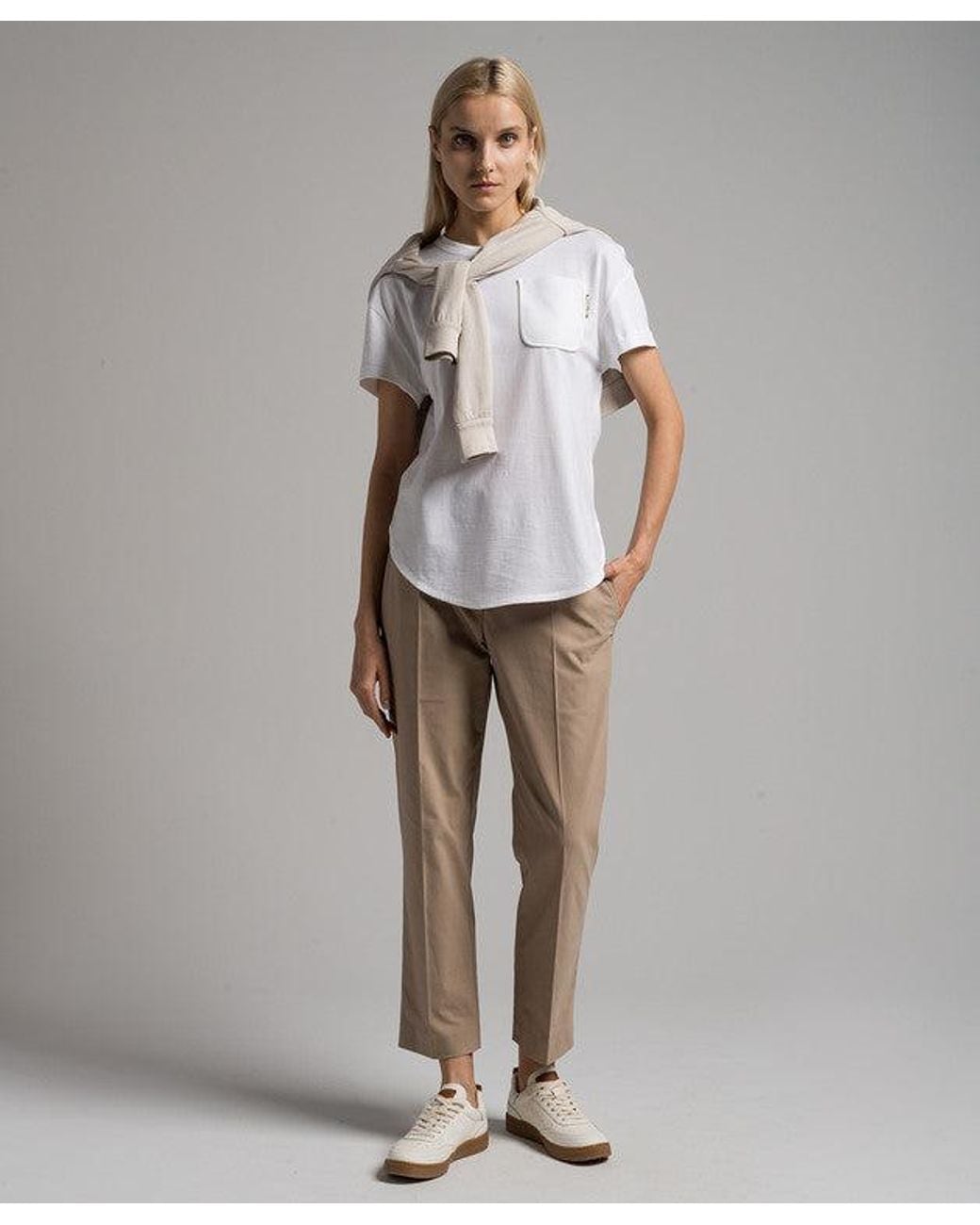 Brunello Cucinelli White Cotton Relaxed Shirt