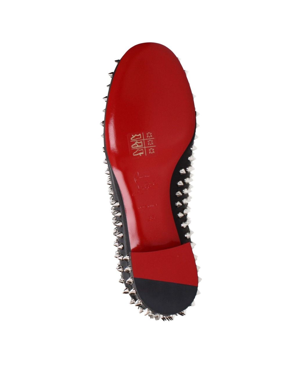 Christian Louboutin Black Leather Slip-On Loafers