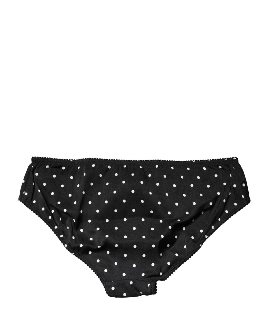 Dolce & Gabbana Black Dolce & Gabbana Polka-Dot Silk Brief