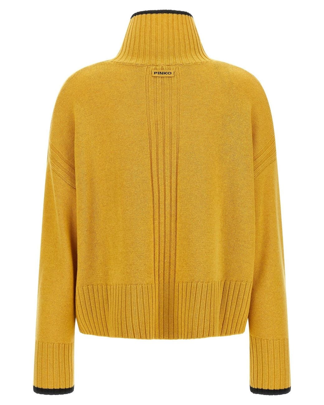 Pinko Yellow Turtleneck Sweater